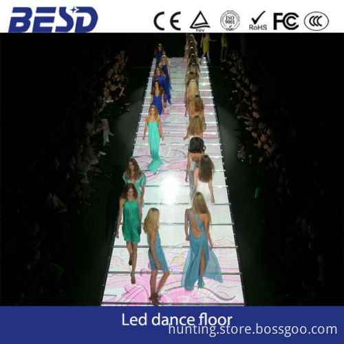 Indoor P10 LED dance floor screen, LED stairs